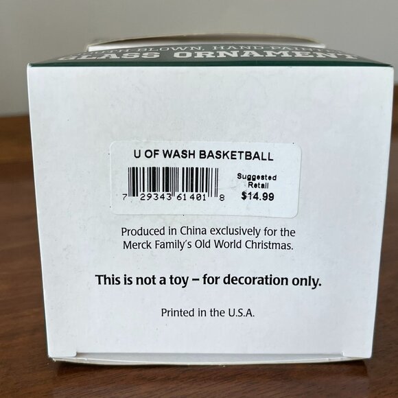 Old World Christmas UW Huskies Basketball Ornament 2009 University of Washington - Picture 9 of 9